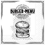 Serviette Tissue Burger, 3-lagig – 31711