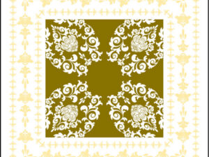 Deckchen Pascal gold/creme, Tissue - 34468